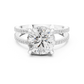 The Twin Halo Majesty Side Diamond Engagement Ring - Seraphine Jewels