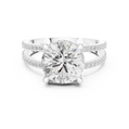 The Twin Halo Majesty Side Diamond Engagement Ring - Seraphine Jewels