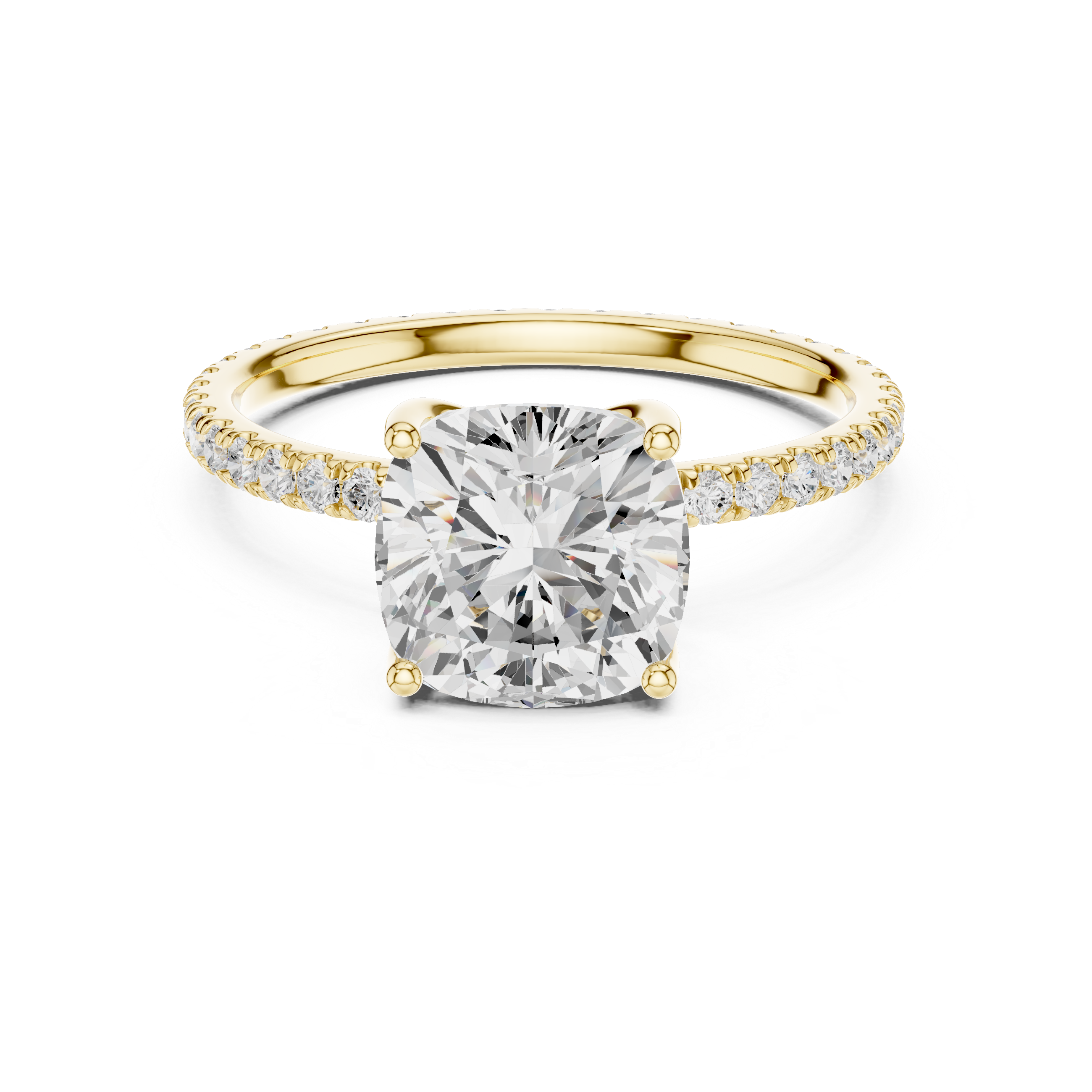 The Imperial Reflection & Side Diamond Engagement Ring - Seraphine Jewels