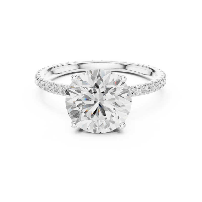 The Imperial Reflection & Side Diamond Engagement Ring