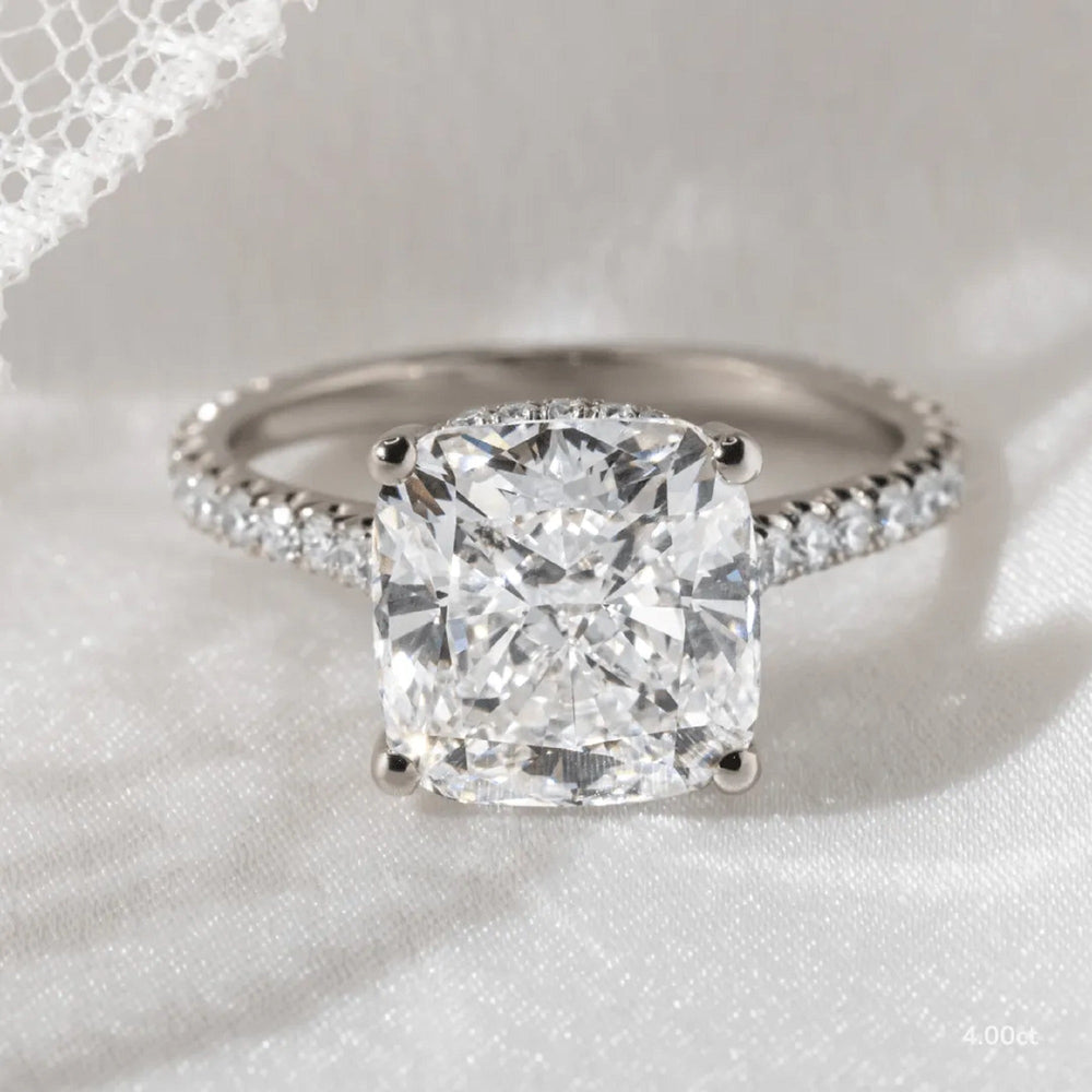 Cushion Cut Labgrown Engagement Ring