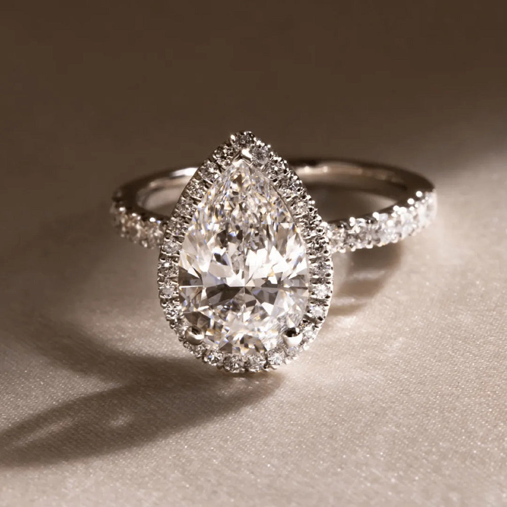 Pear Cut Labgrown Engagement Ring