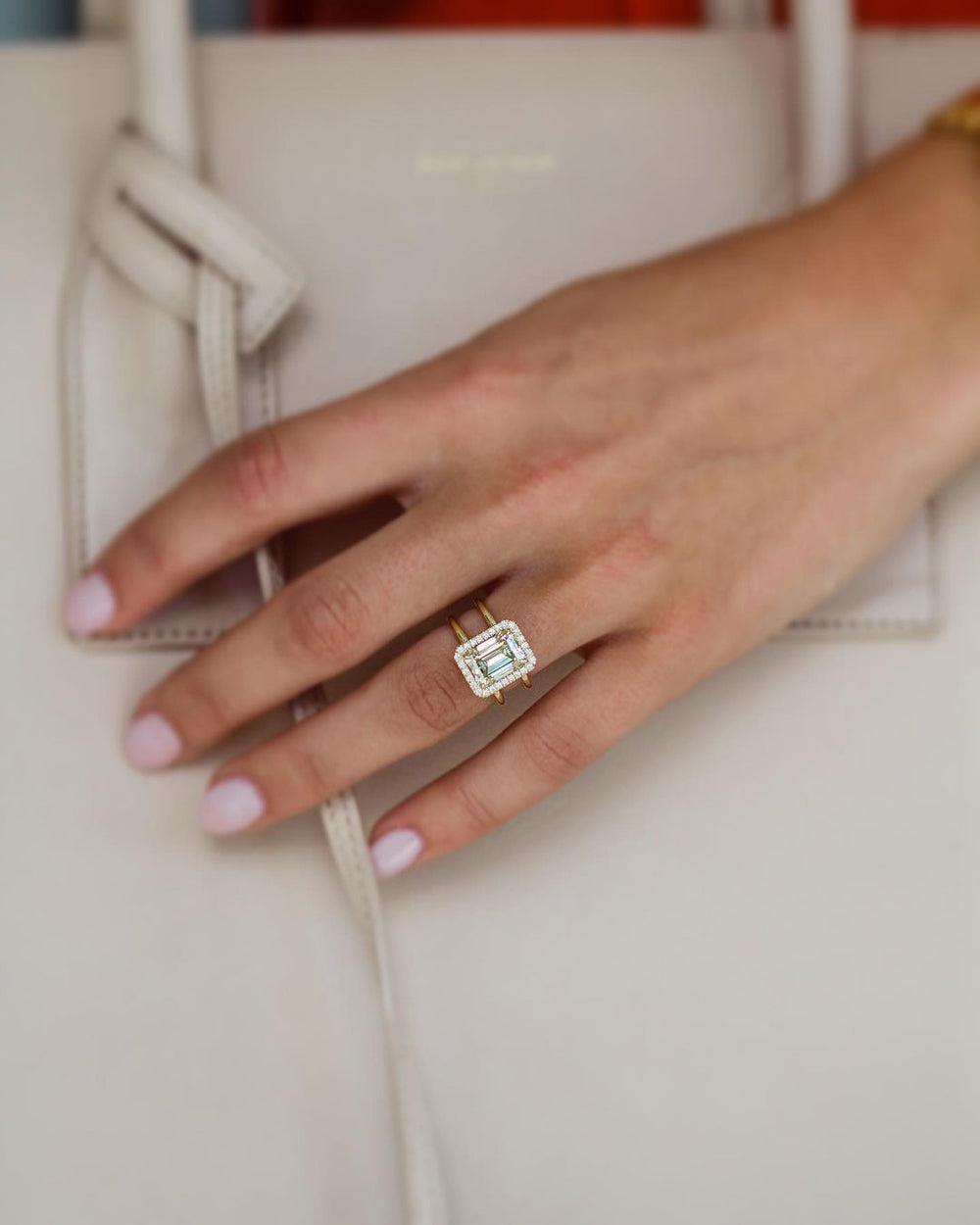 Emerald Cut Labgrown Engagement Ring