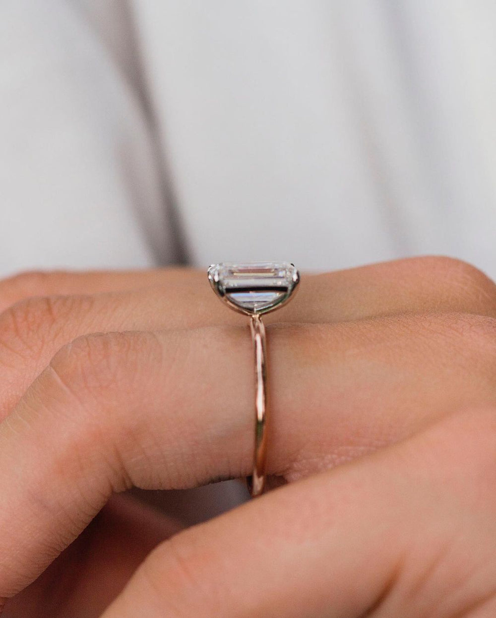 Emerald Cut Labgrown Engagement Ring