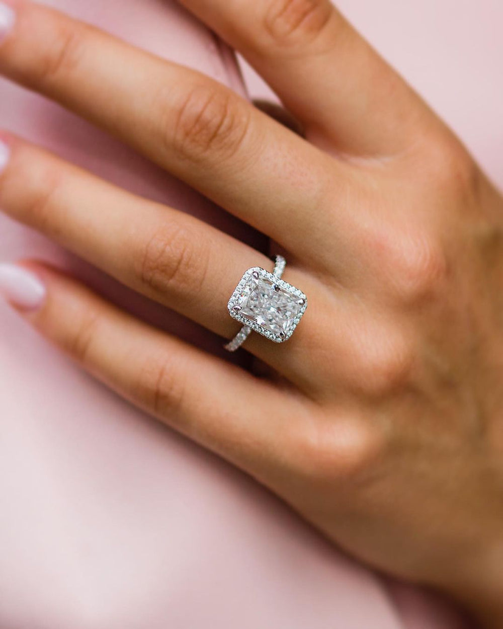 Radiant Cut Labgrown Engagement Ring