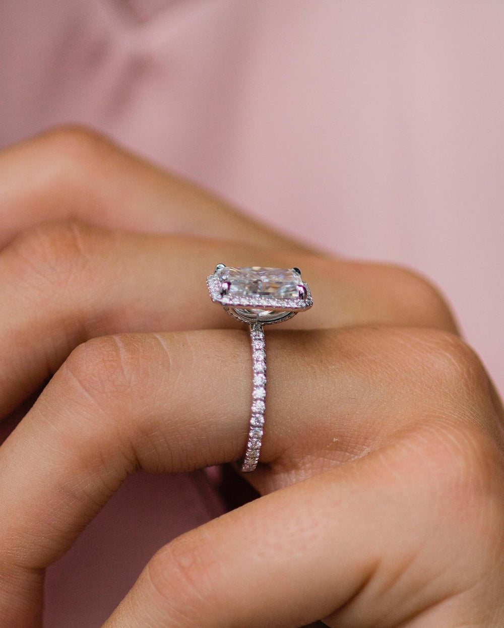 Radiant Cut Labgrown Engagement Ring