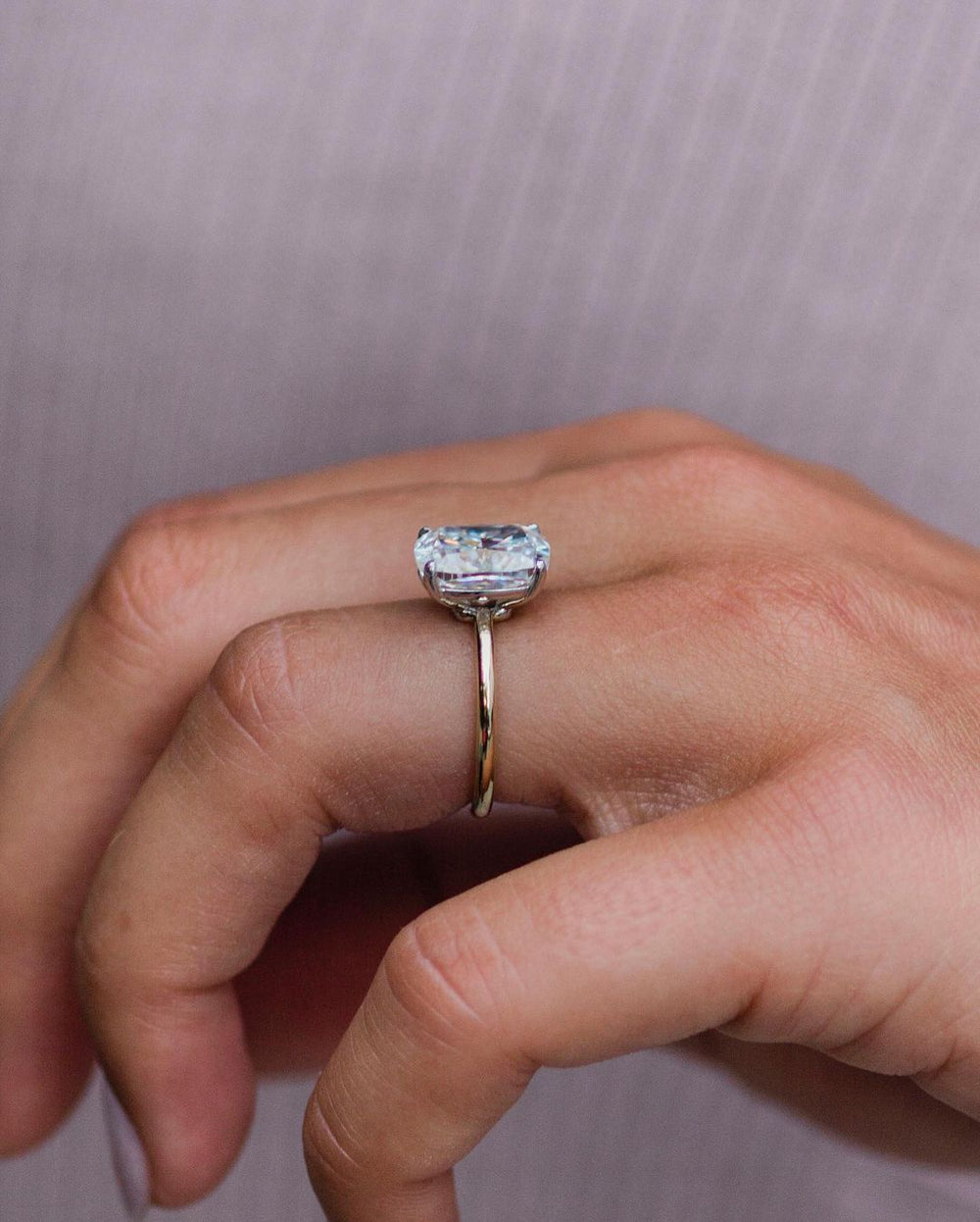 Cushion Cut Labgrown Engagement Ring