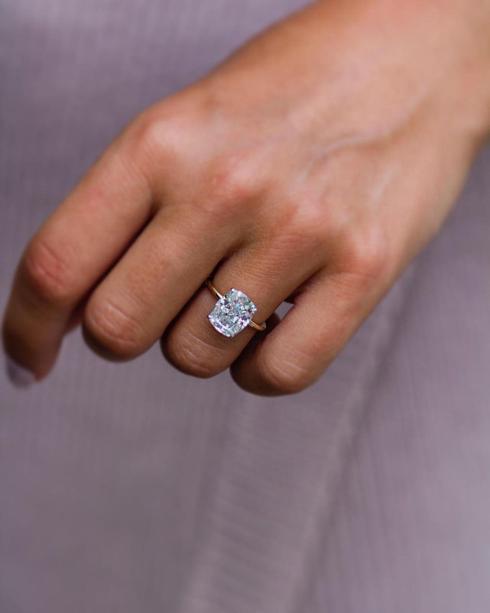 Cushion Cut Labgrown Engagement Ring