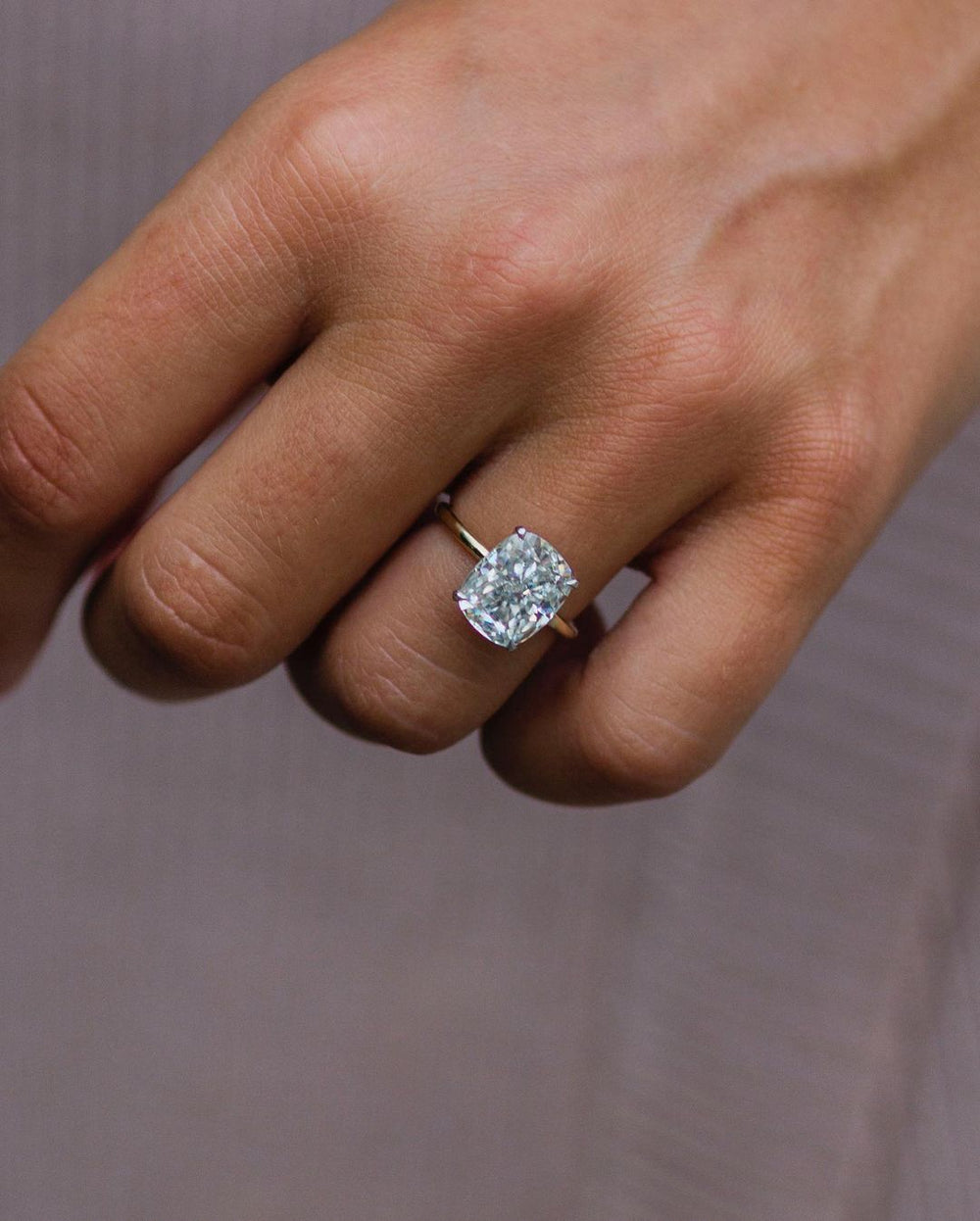 Cushion Cut Labgrown Engagement Ring