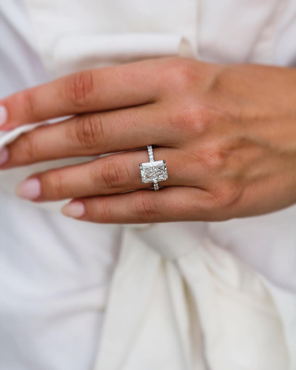 Radiant Cut Labgrown Engagement Ring