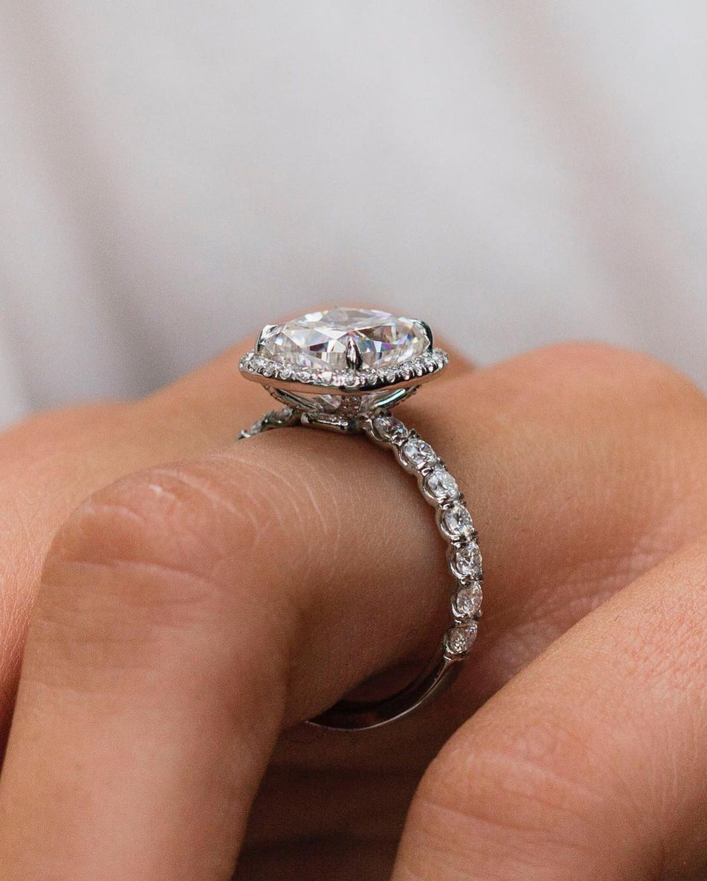 Cushion Cut Labgrown Engagement Ring