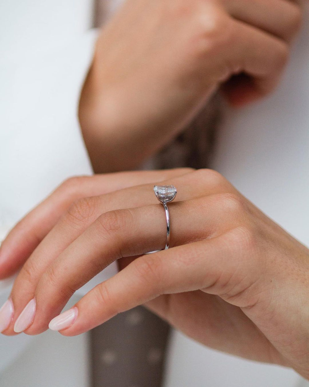 Cushion Cut Labgrown Engagement Ring