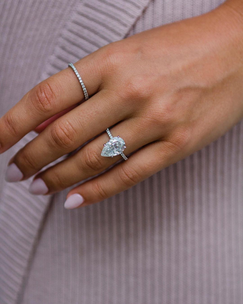 Pear Cut Labgrown Engagement Ring