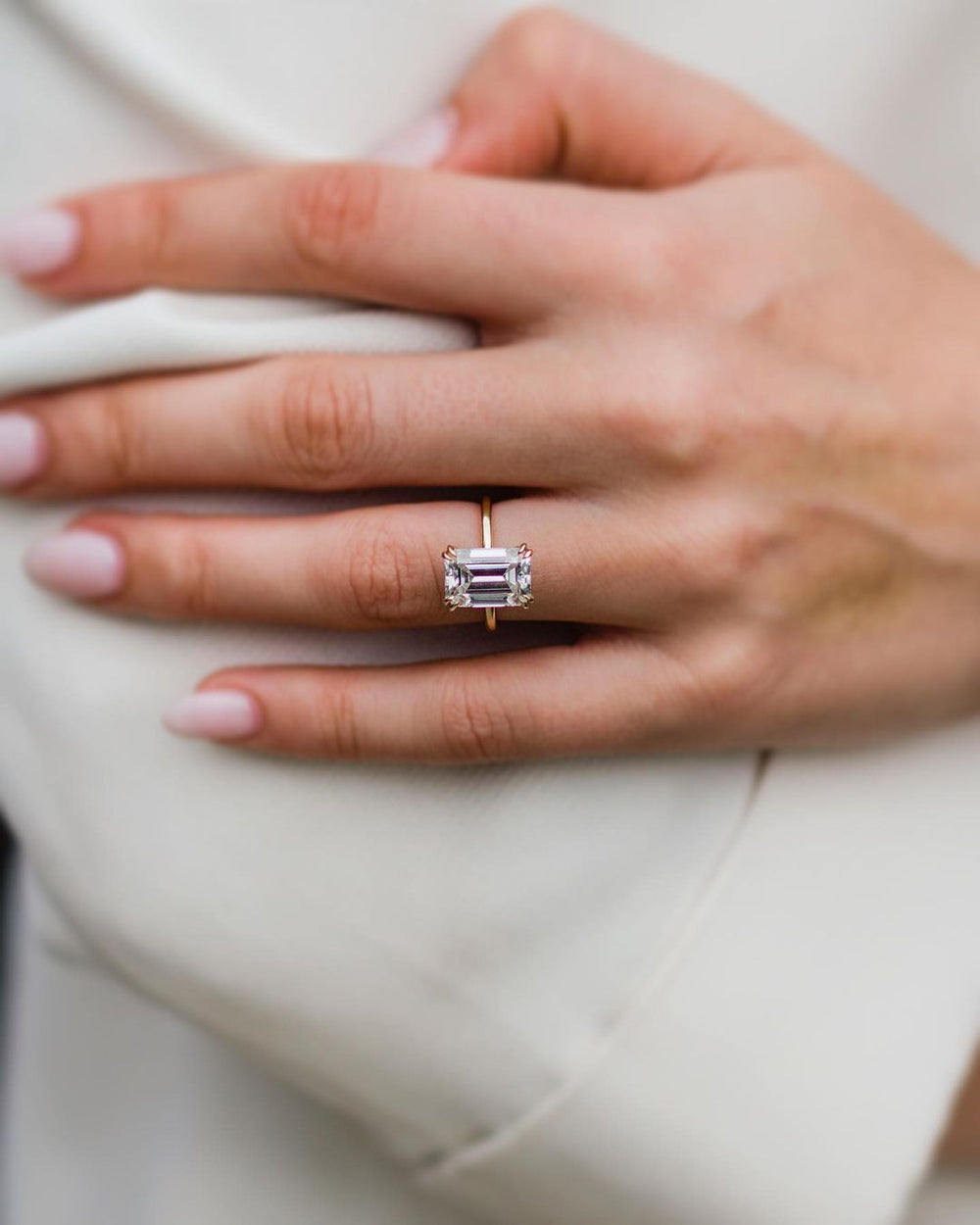Emerald Cut Labgrown Engagement Ring