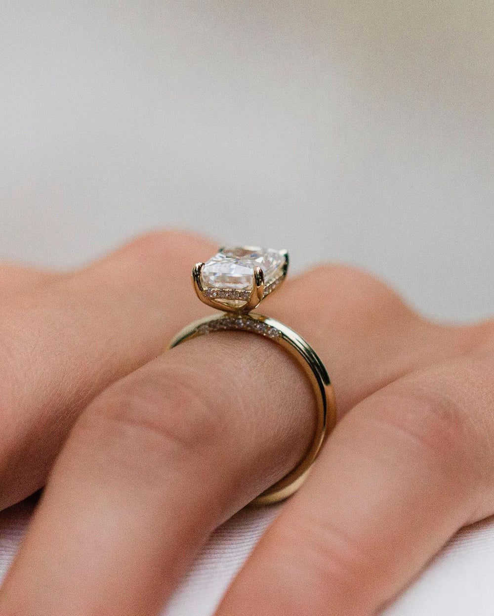 Radiant Cut Labgrown Engagement Ring