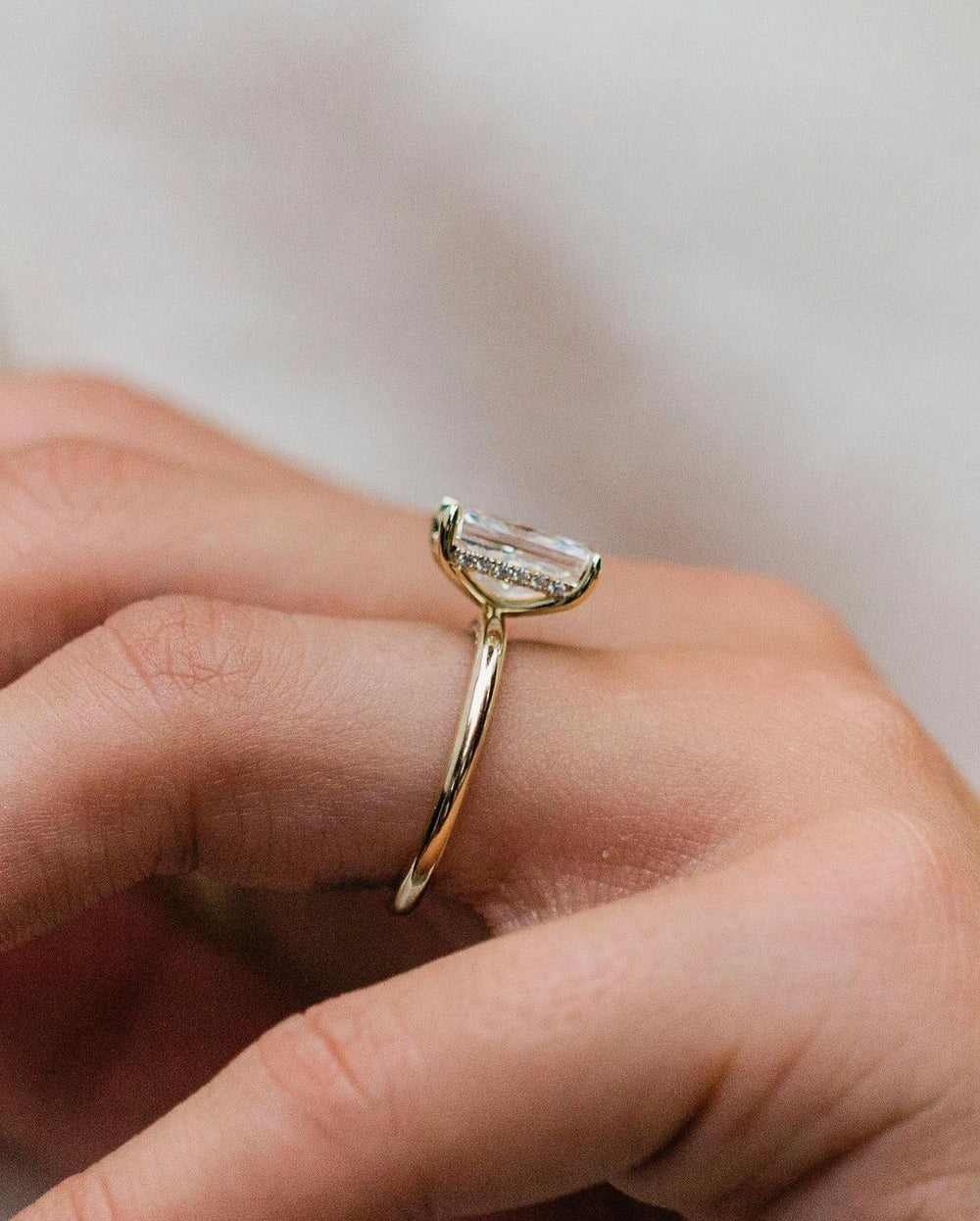 Radiant Cut Labgrown Engagement Ring
