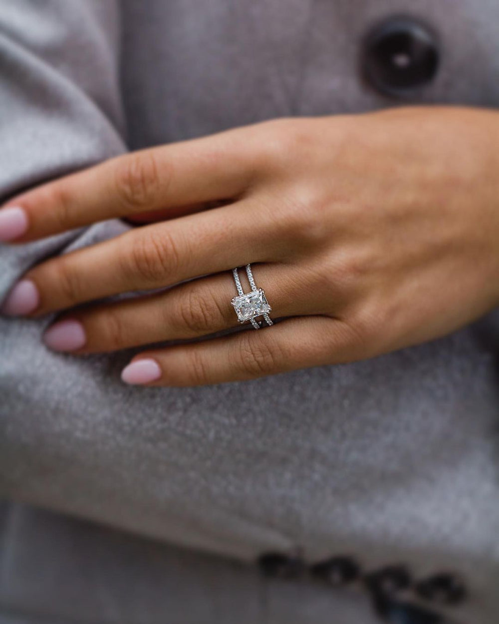 Radiant Cut Labgrown Engagement Ring