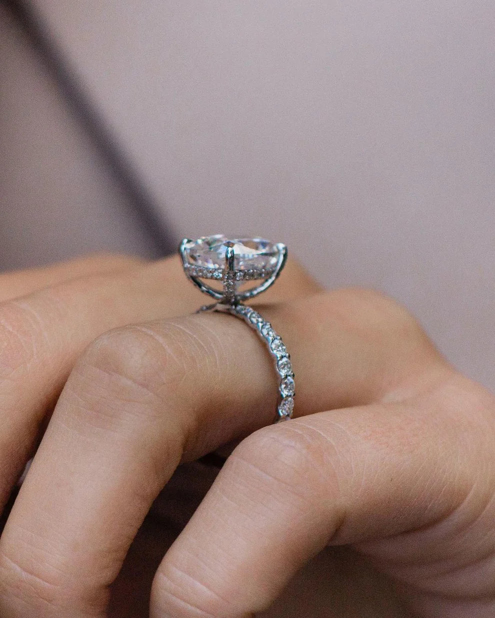 5 Ct Cushion Cut Lab Grown Diamond Engagement Rings