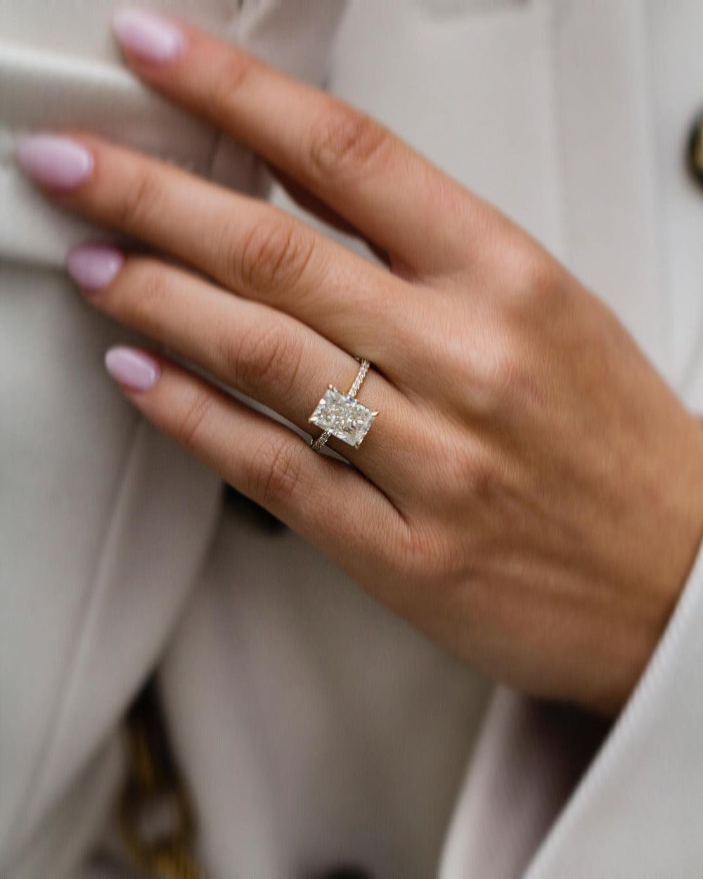 Radiant Cut Labgrown Engagement Ring