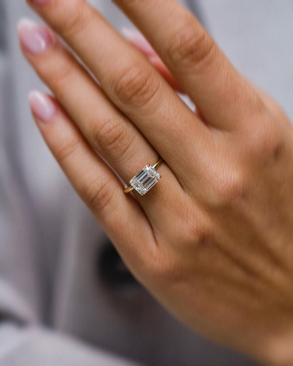 Emerald Cut Labgrown Engagement Ring