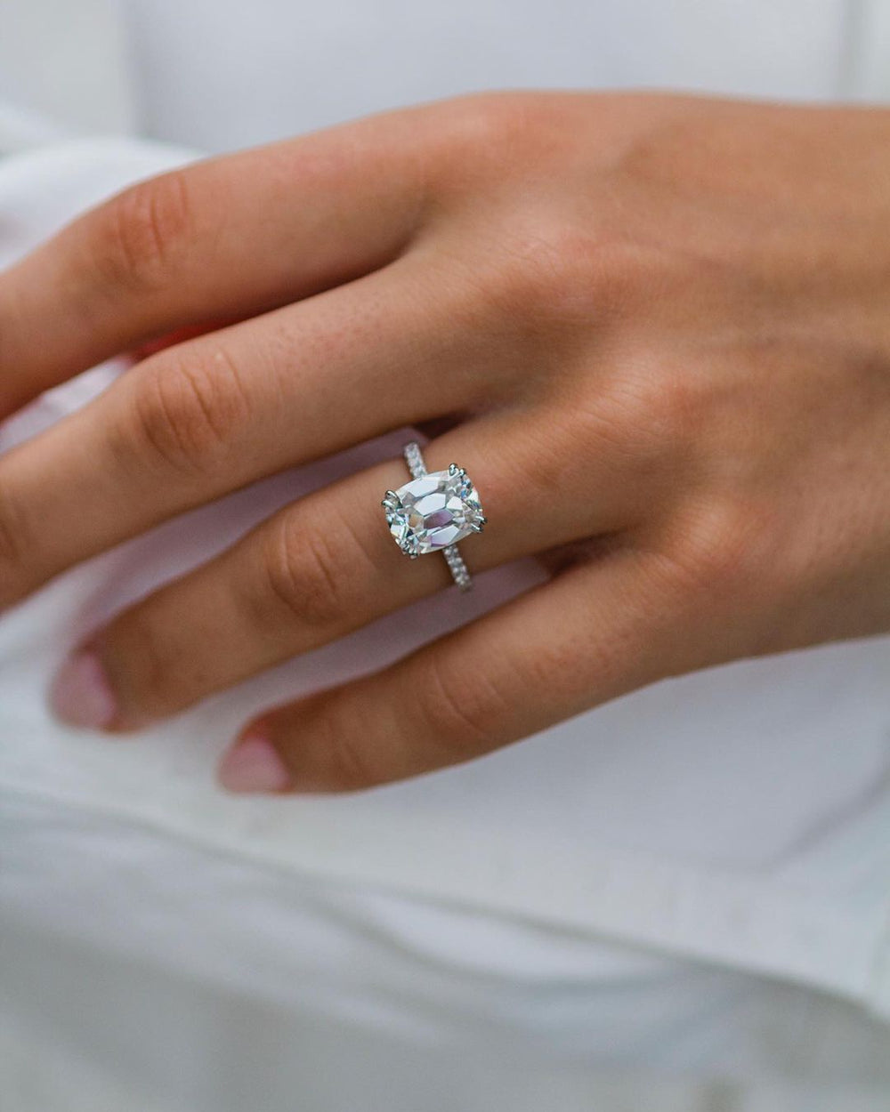 Old mine Cushion Cut Labgrown Ring