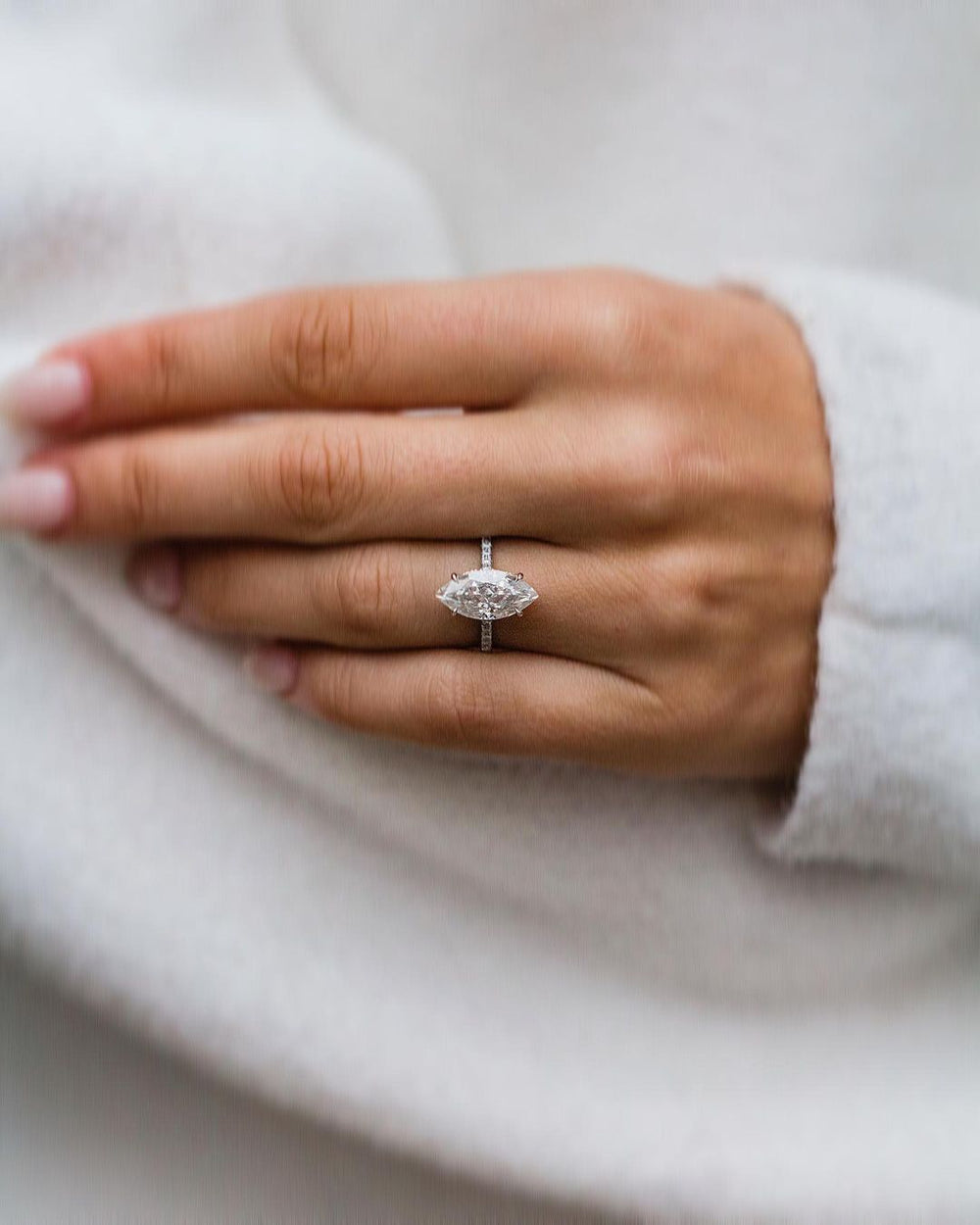 Marquise Cut Labgrown Engagement Ring