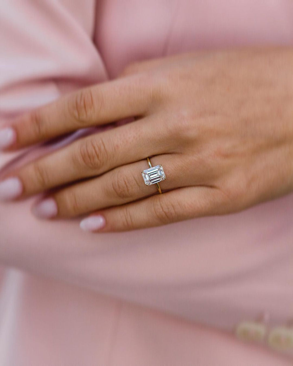 Emerald Cut Labgrown Engagement Ring