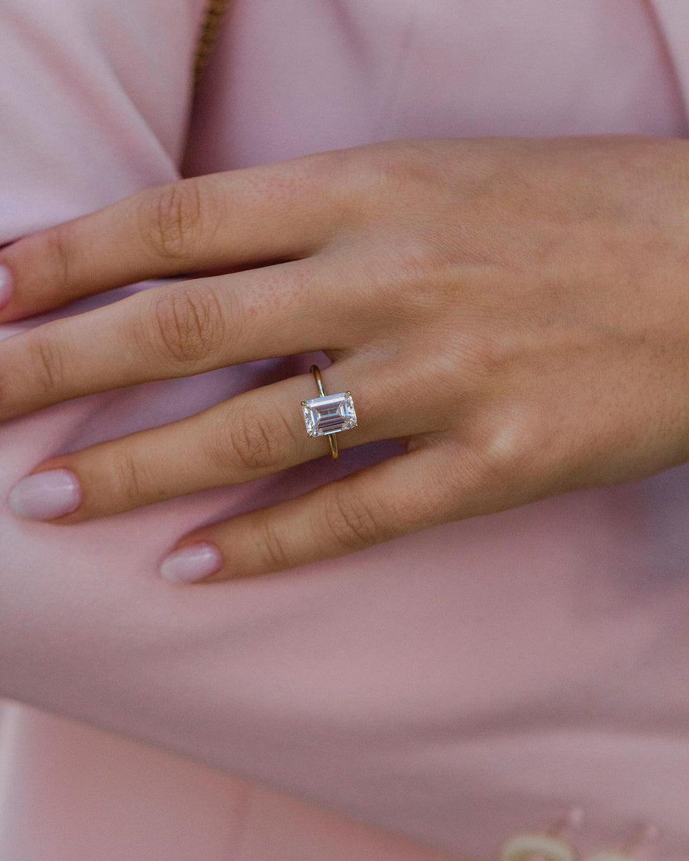 Emerald Cut Labgrown Engagement Ring