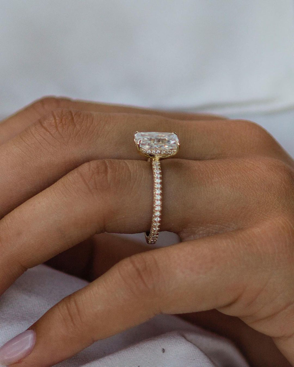 Radiant Cut Labgrown Engagement Ring