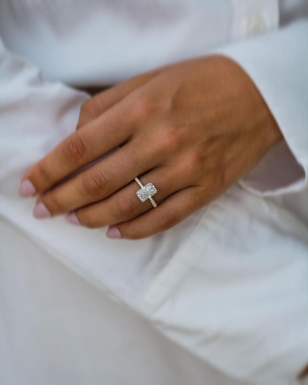 Radiant Cut Labgrown Engagement Ring