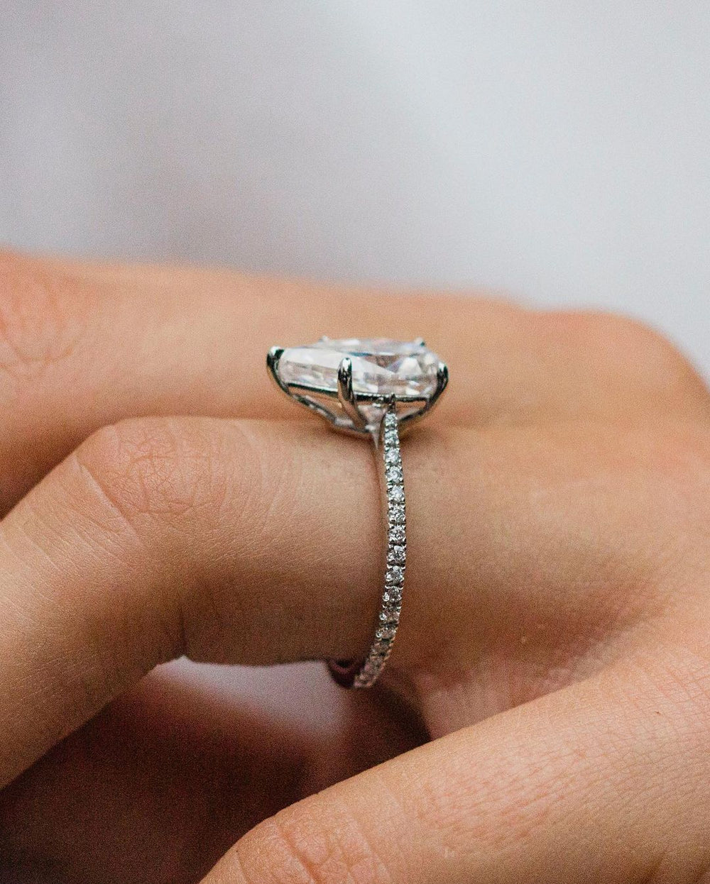 Pear Cut Labgrown Engagement Ring