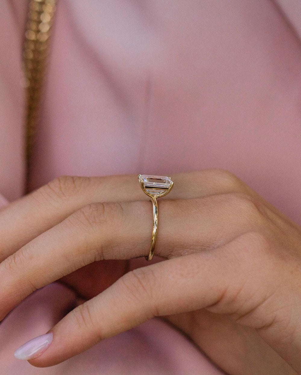 Emerald Cut Labgrown Engagement Ring