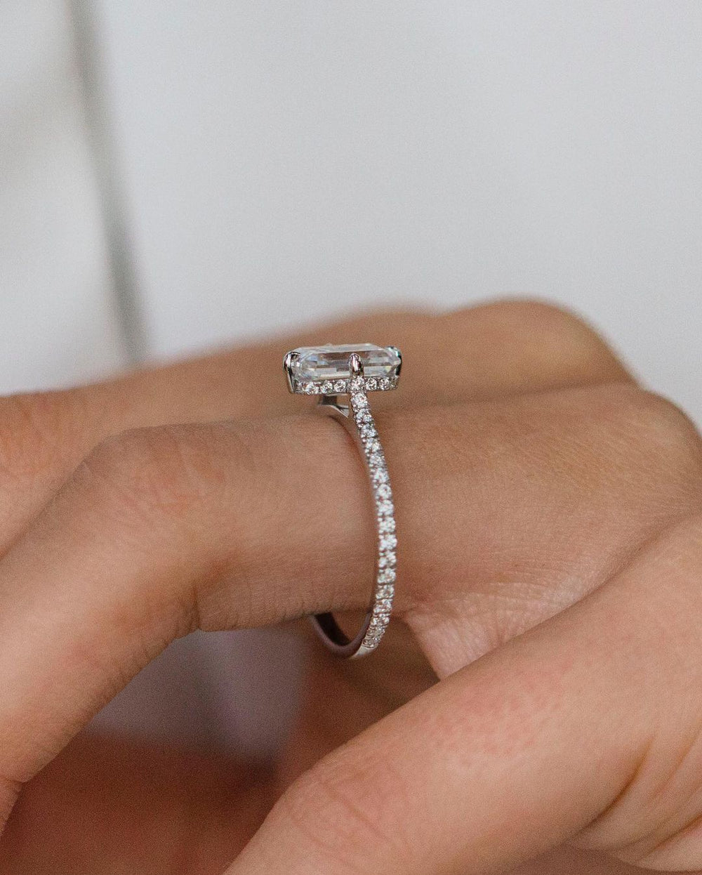 Emerald Cut Labgrown Engagement Ring