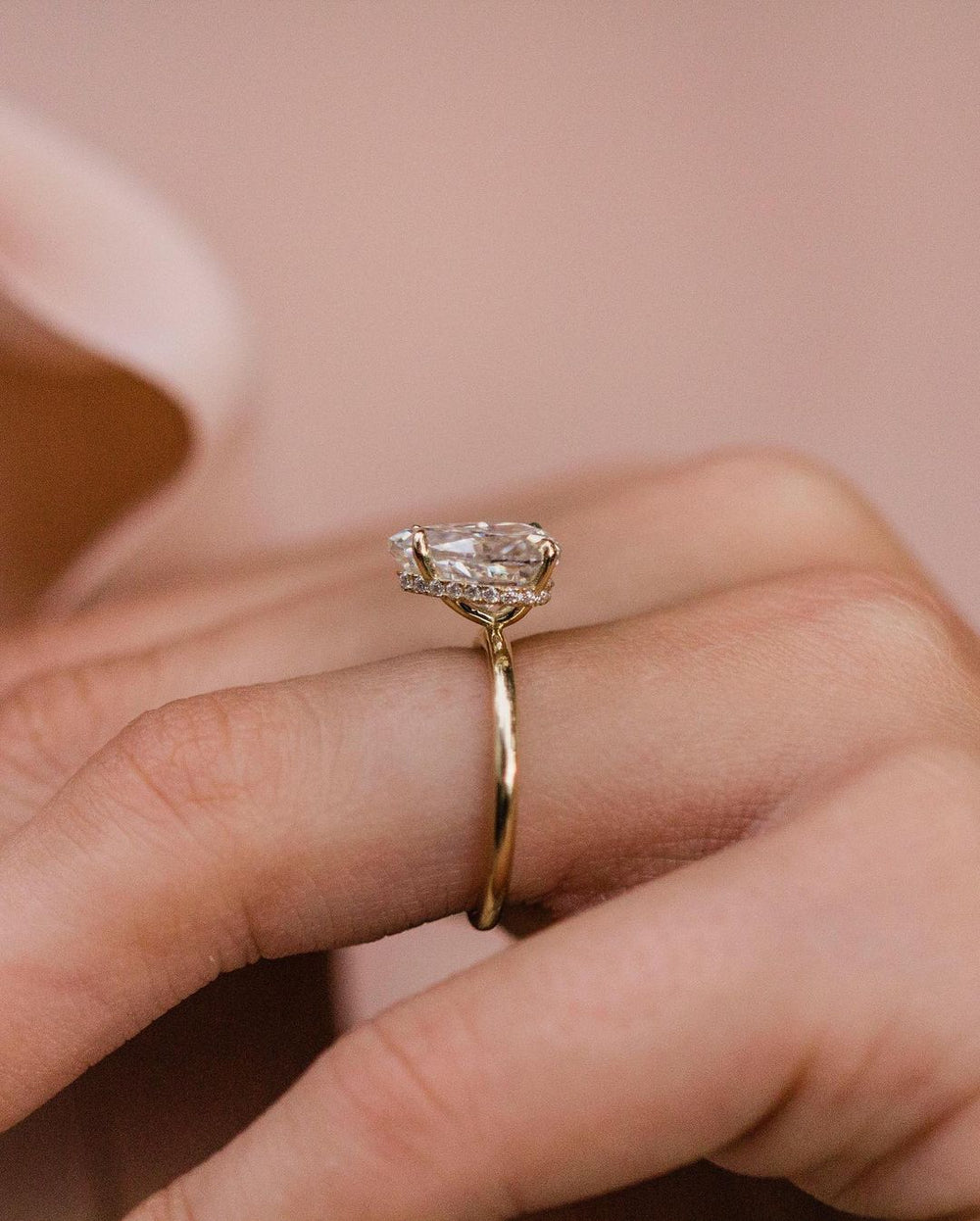 Pear Cut Labgrown Engagement Ring