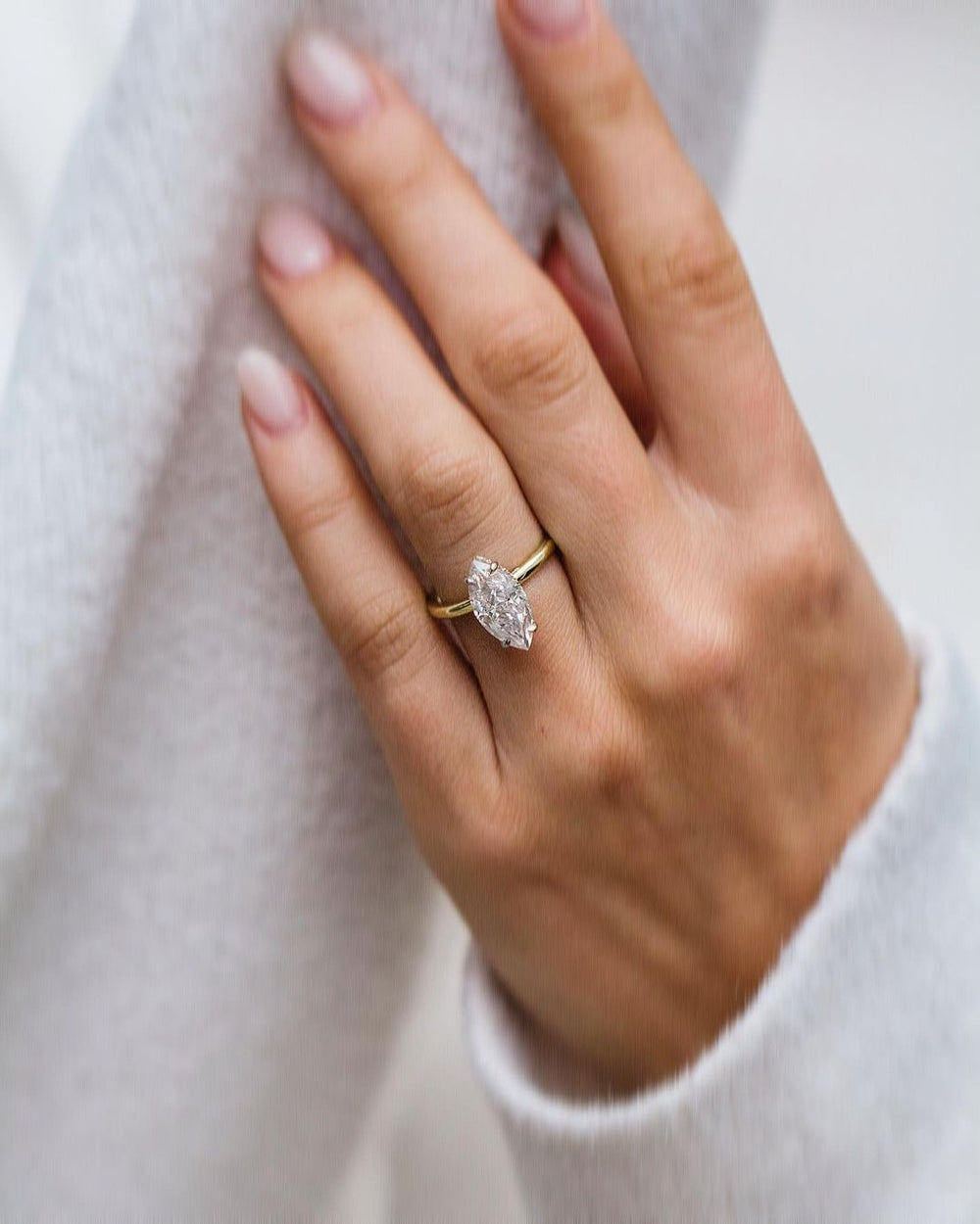 Marquise Cut Labgrown Engagement Ring
