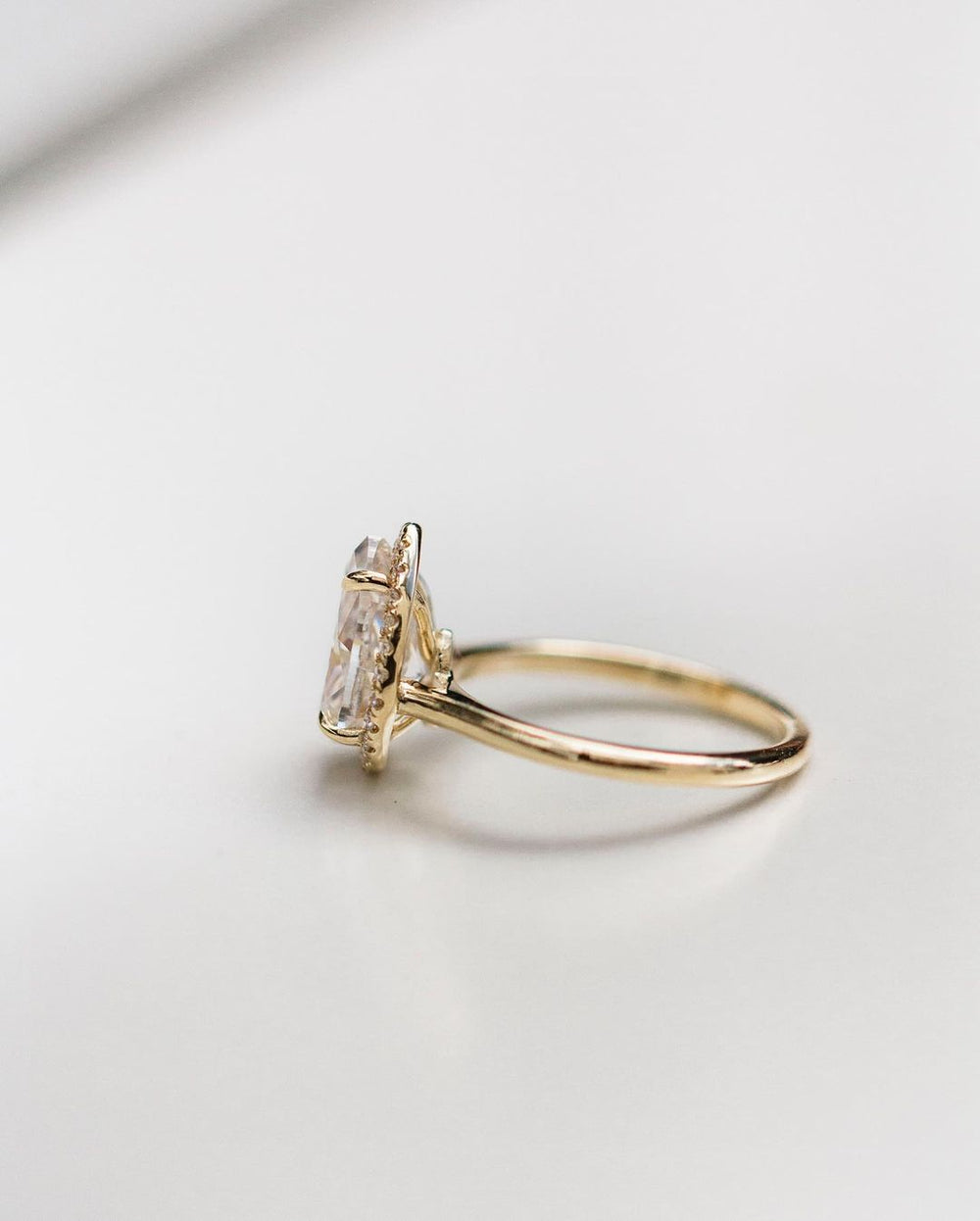 Elongated Pear Cut Labgrown Ring