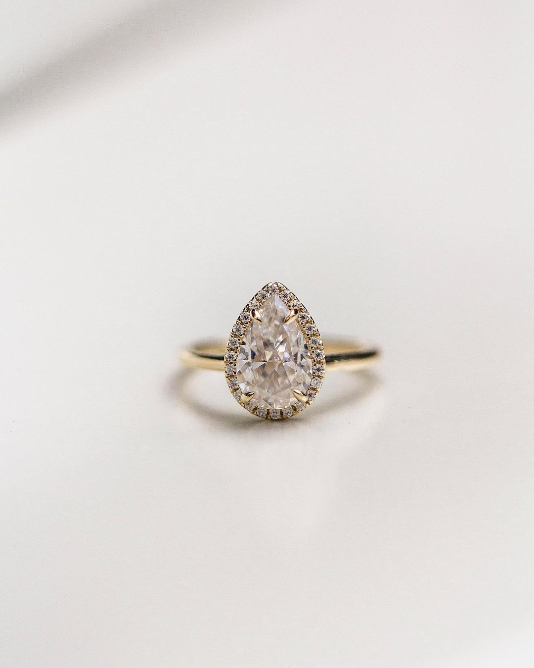2.35 Ct Elongated Pear Cut Lab Grown Diamond Ring