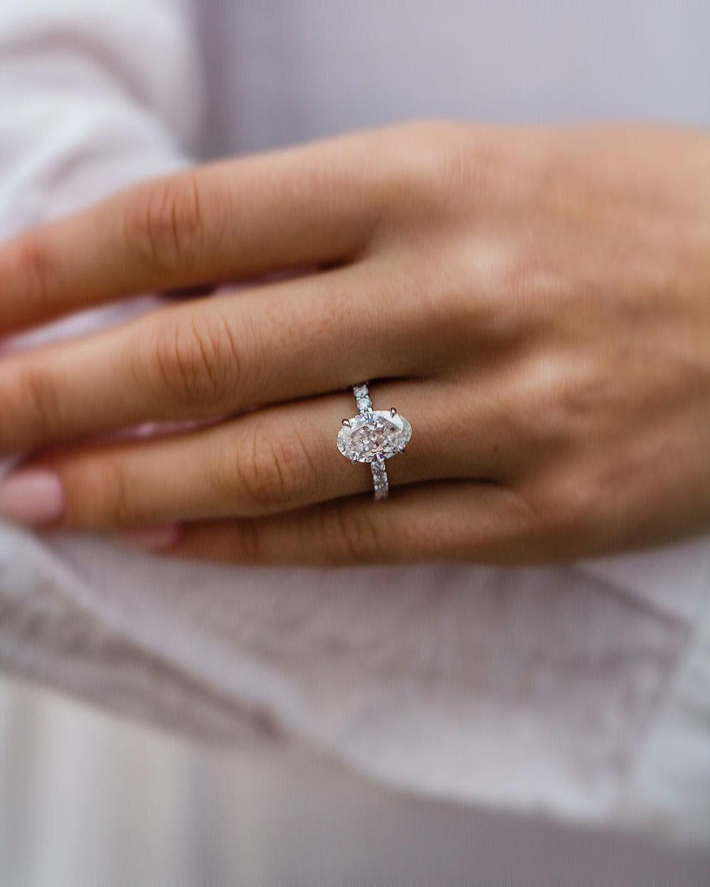 Oval Cut Labgrown Engagement Ring