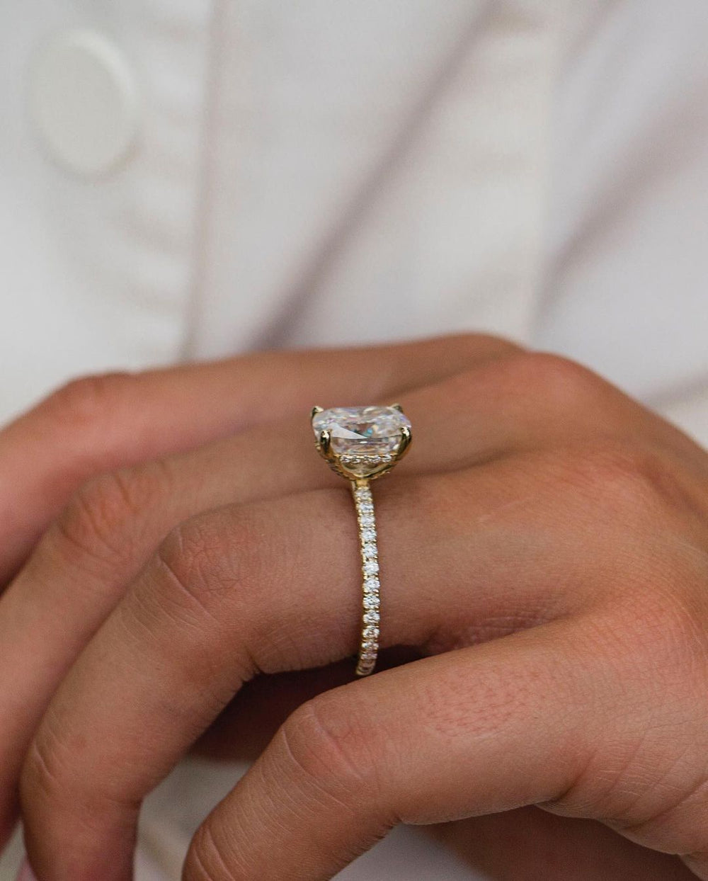 Cushion Cut Labgrown Engagement Ring