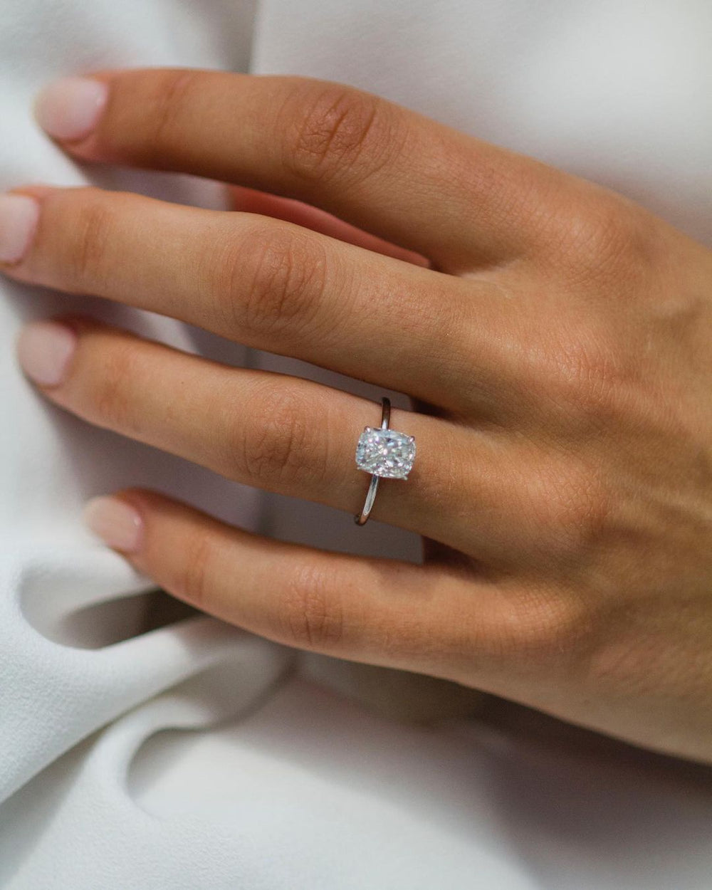 Cushion Cut Labgrown Engagement Ring