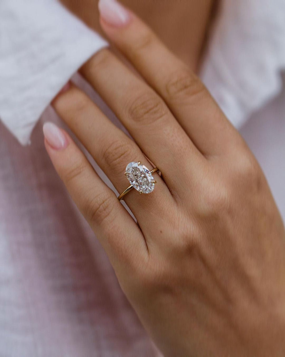 Oval Cut Labgrown Engagement Ring