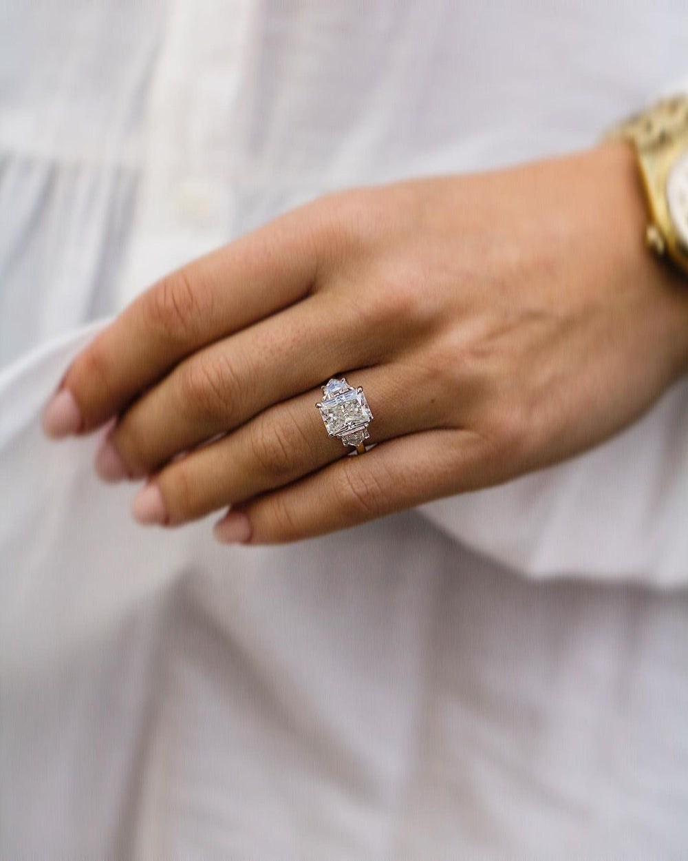 Radiant Cut Labgrown Engagement Ring