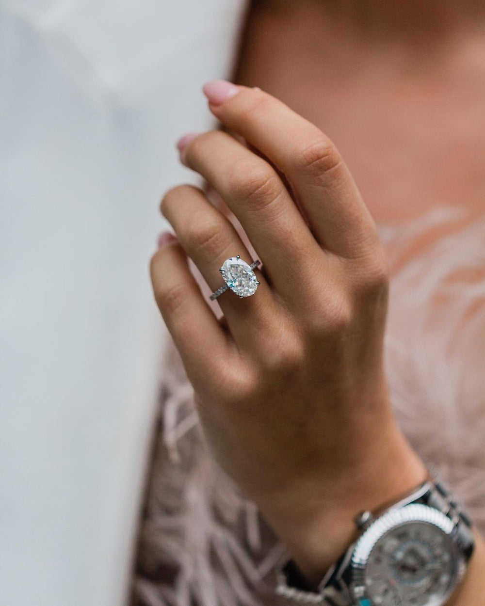Oval Cut Labgrown Engagement Ring