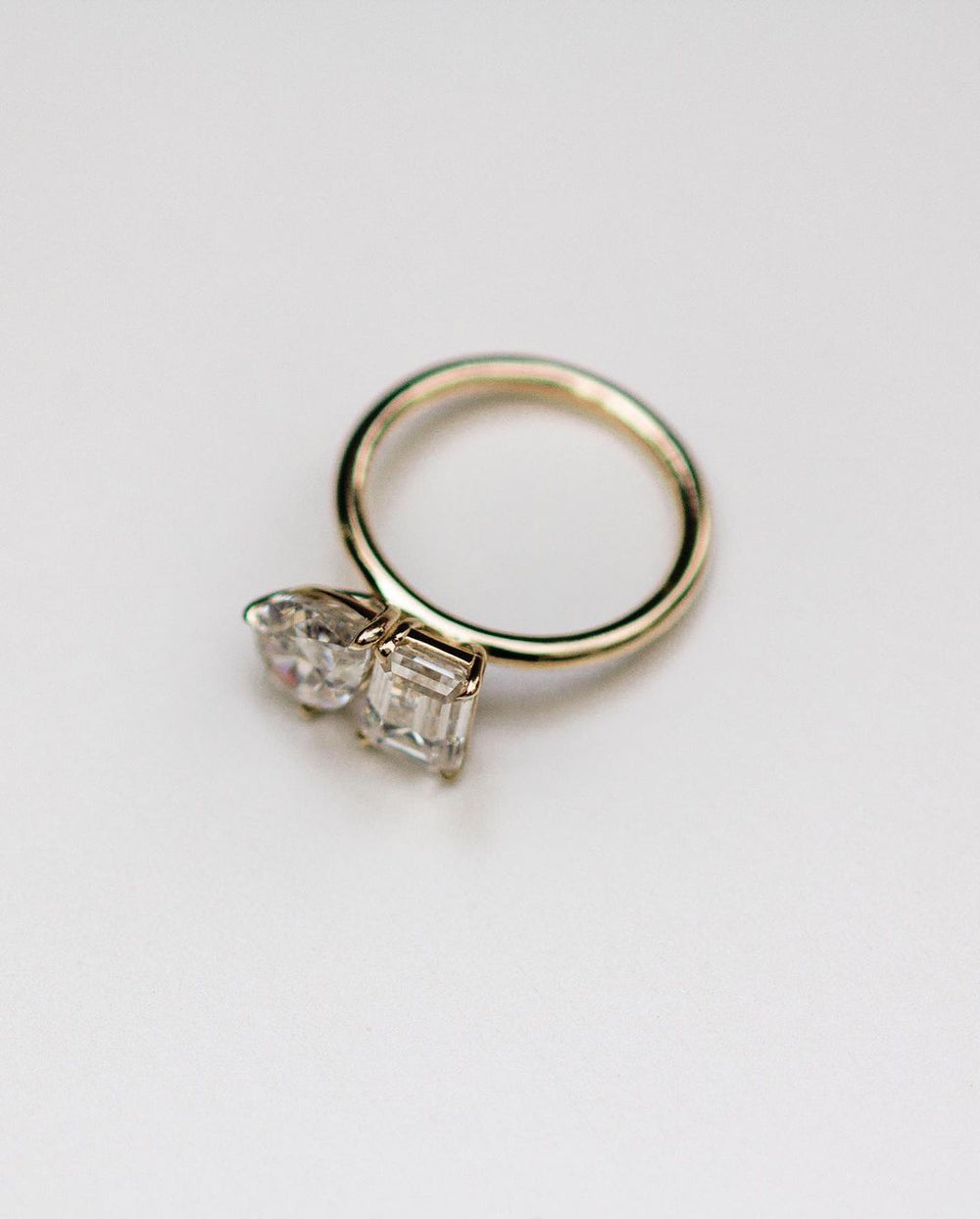 Toi Et Moi Pear & Emerald Cut Labgrown Ring
