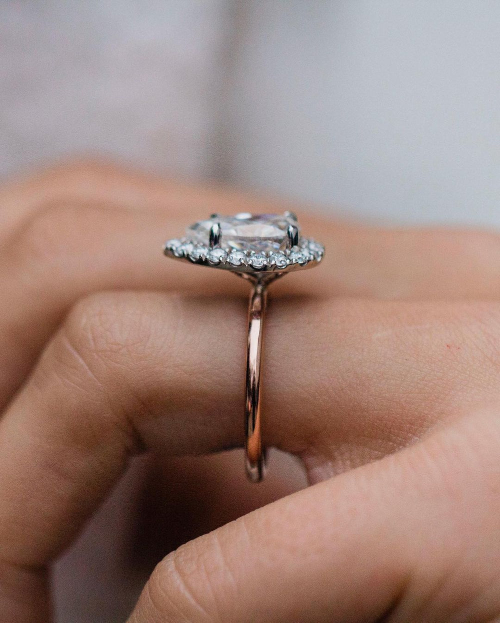 Pear Cut Labgrown Engagement Ring