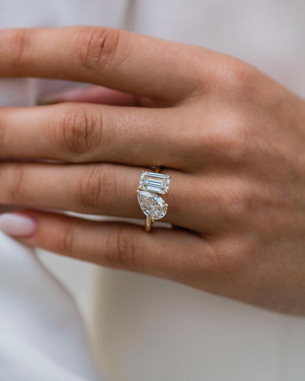 Toi Et Moi Pear & Emerald Cut Labgrown Ring