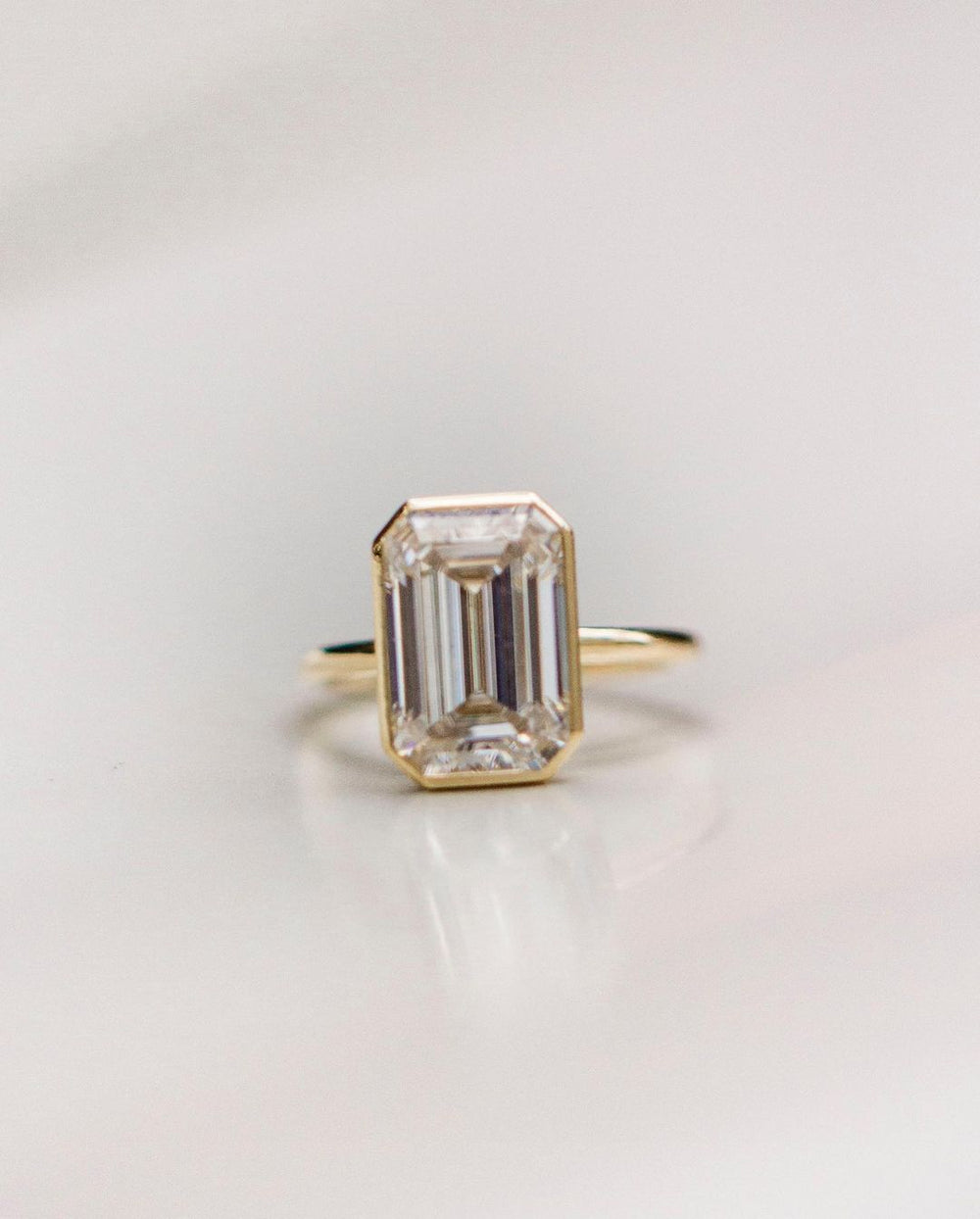 Emerald Cut Labgrown Engagement Ring