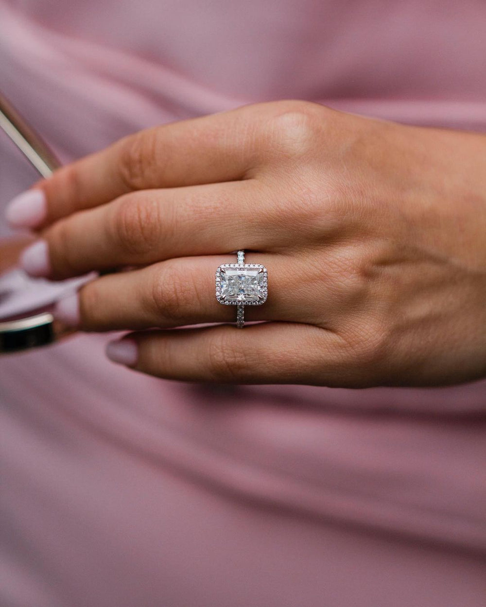 Radiant Cut Halo Labgrown Ring