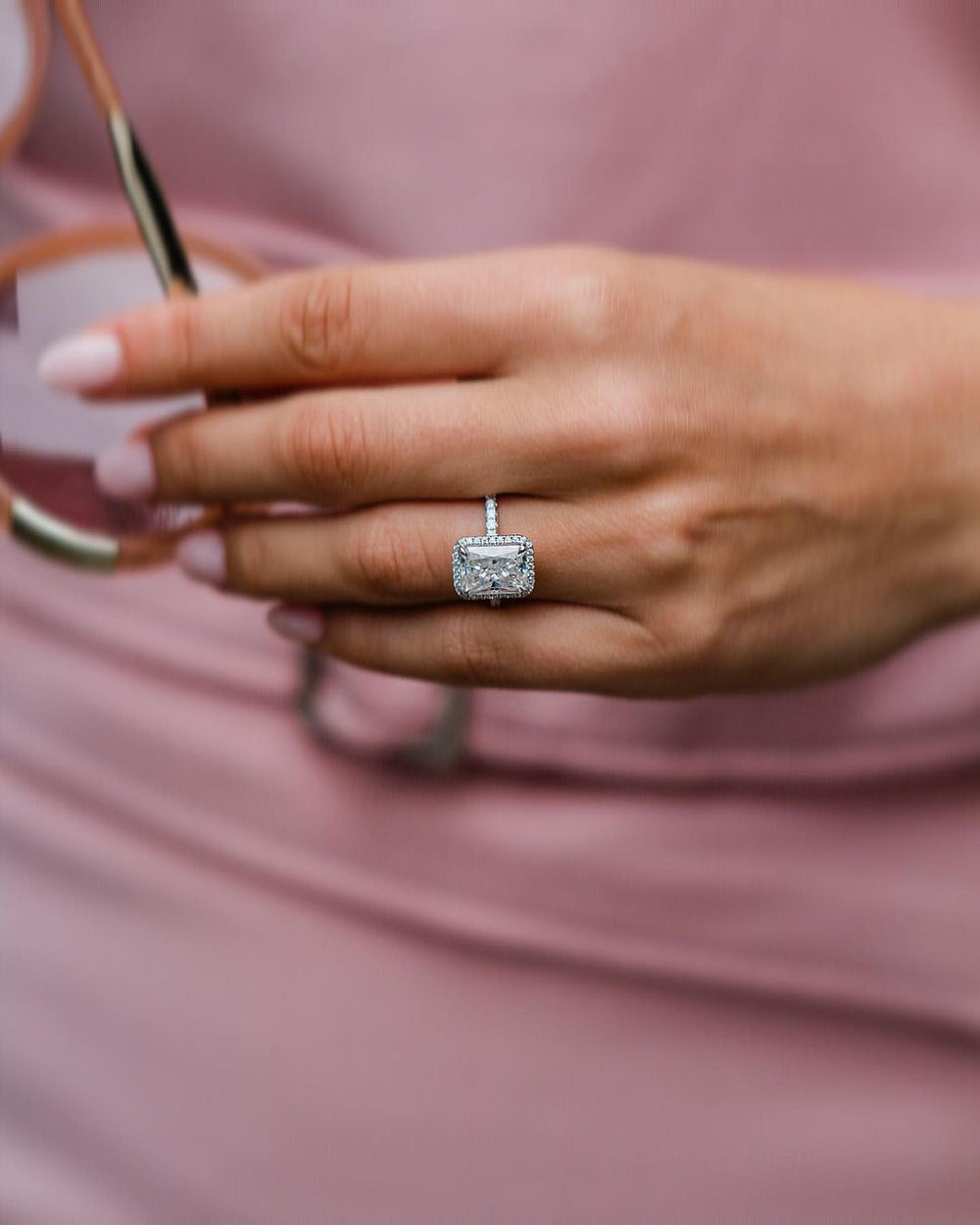 Radiant Cut Halo Labgrown Ring