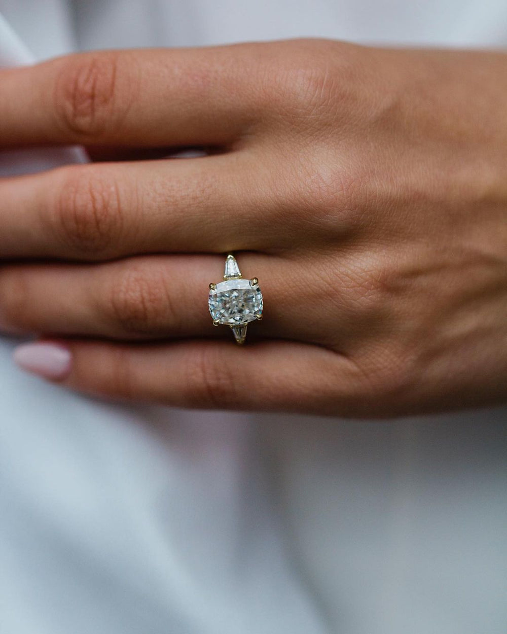 Cushion Cut Labgrown Engagement Ring